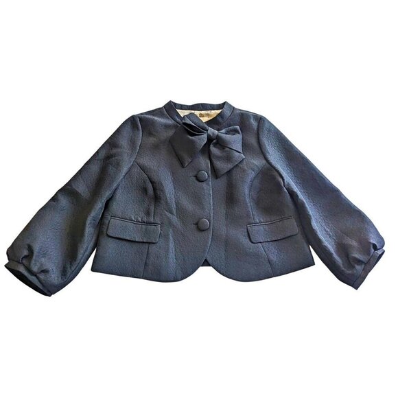 NWOT Vtg Y2K ERIN FETHERSTON for Target Black Brocade Coquette Crop Blazer SzM - Picture 8 of 9